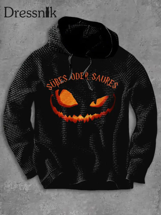 Langarm Kapuzen pullover für Herren Schwarz / S