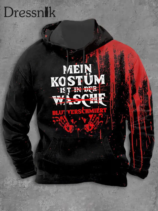 Langarm Kapuzen pullover für Herren Schwarz / S