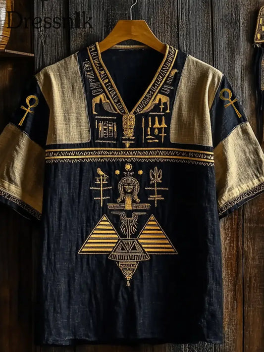 Männer alt ägyptischer Druck T Shirt als bild / S