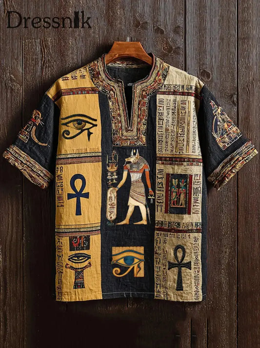 Männer alt ägyptischer Druck T Shirt als bild / S