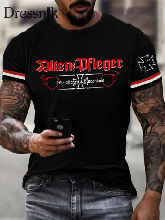 Männer Alten pfleger Wir pflegen Deutschland T-Shirt Schwarz / S