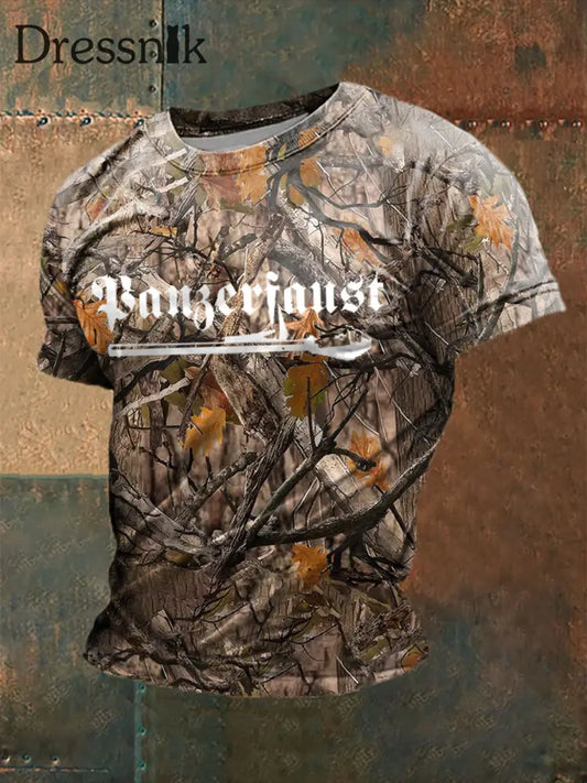 MĂ€nner Panzerfaust bedrucktes Kurzarm-T-Shirt Bild 1 / S