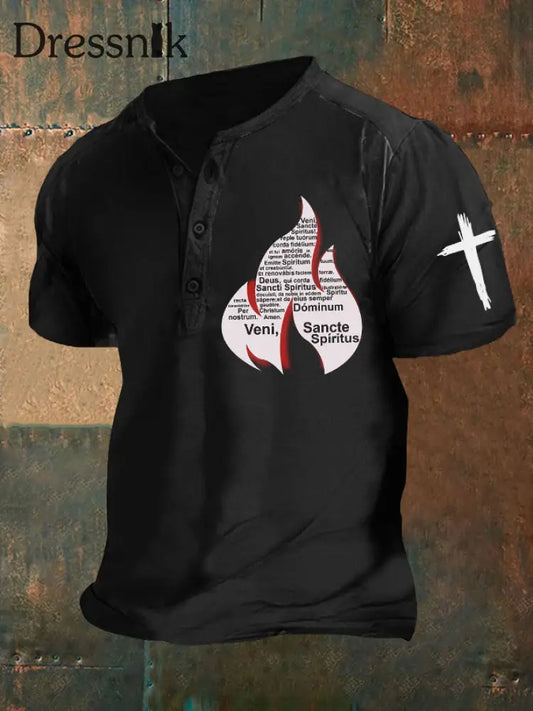 MĂ€nner Pfingsten Jesus T-Shirt Schwarz / S