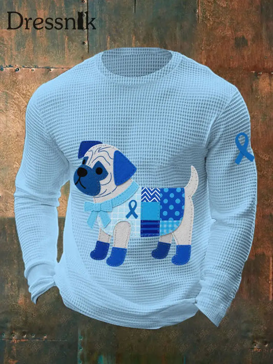 Männer Prostatakrebs Mops Oberteile hellblau / S