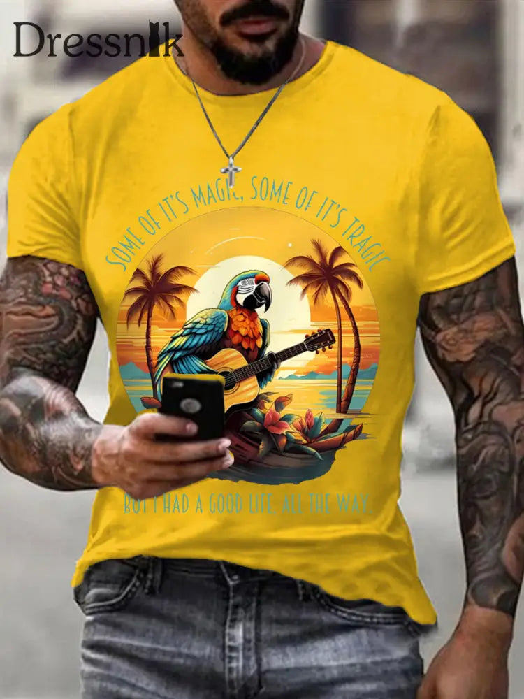 Männer sind etwas von ihr Magie einige davon sind tragisch aber ich hatte ein gutes Leben Papageien gitarre Casual