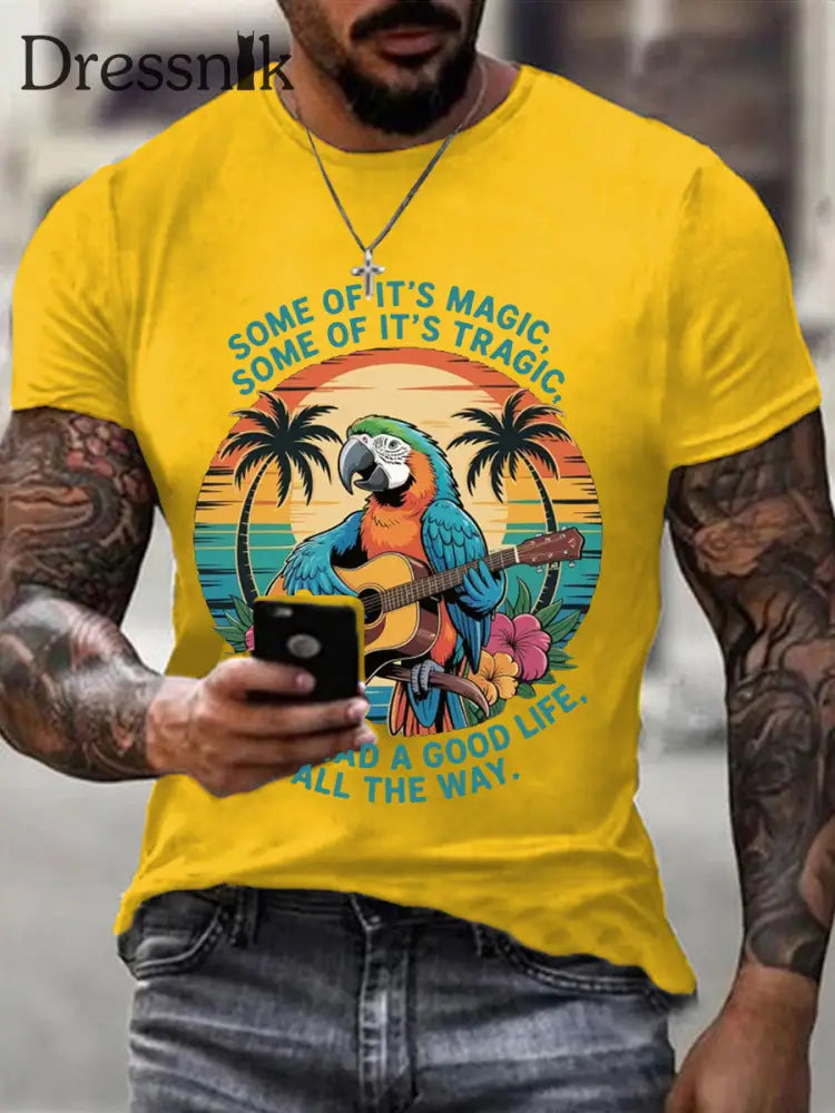 Männer sind etwas von ihr Magie einige davon sind tragisch aber ich hatte ein gutes Leben Papageien gitarre Casual