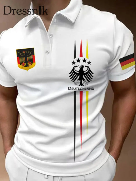 Men’s Deutschland Printed Polo Shirt White / S