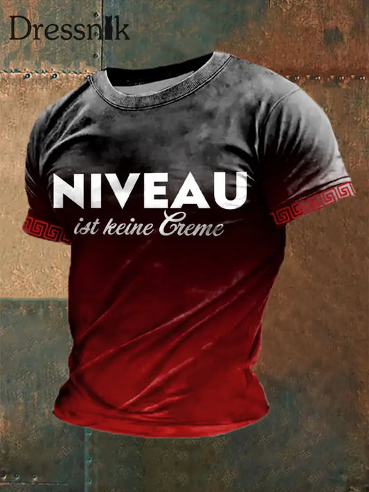 NiVEAU bedrucktes Kurzarm-T-Shirt für Männer als bild / S