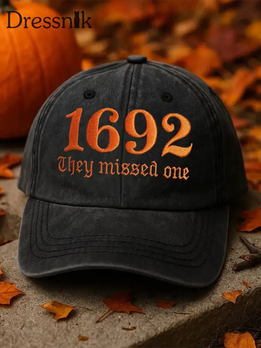 Unisex 1692 Sie haben einen Druck hut verpasst Schwarz / JM