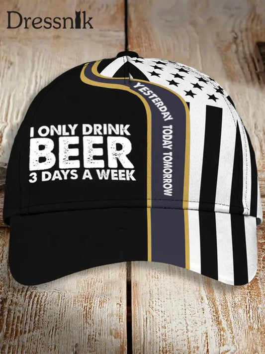 Unisex Lustig Ich trinke nur Bier 3 Tage pro Woche Design Hut als bild / JM