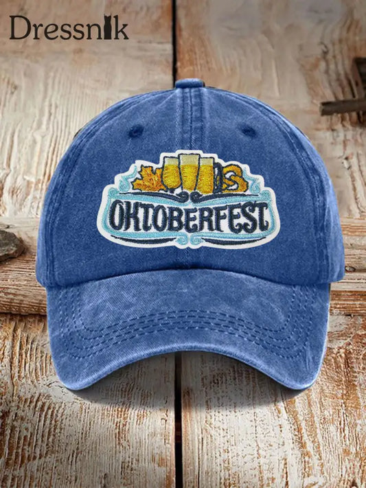 Unisex Oktoberfest Print Hut Blau / JM