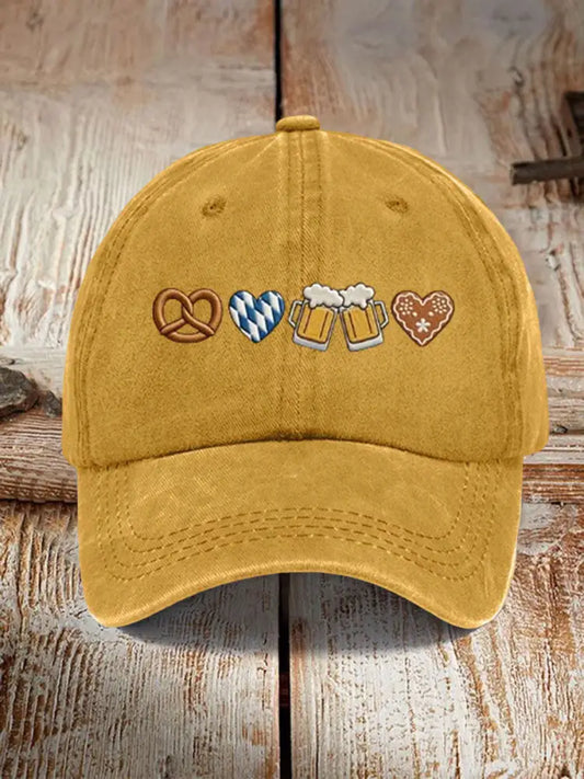 Unisex Oktoberfest Print Hut Gelb / JM