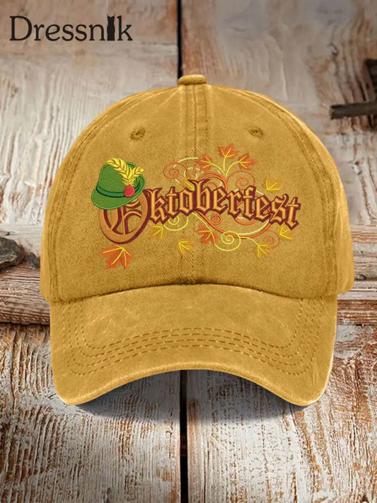 Unisex Oktoberfest Print Hut Gelb / JM