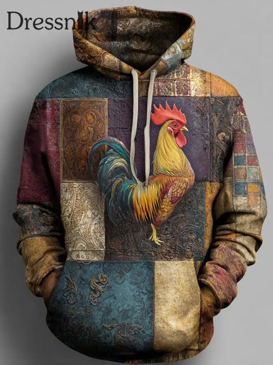 Vintage Thanksgiving Truthahn Print Casual Hoodie als bild / S