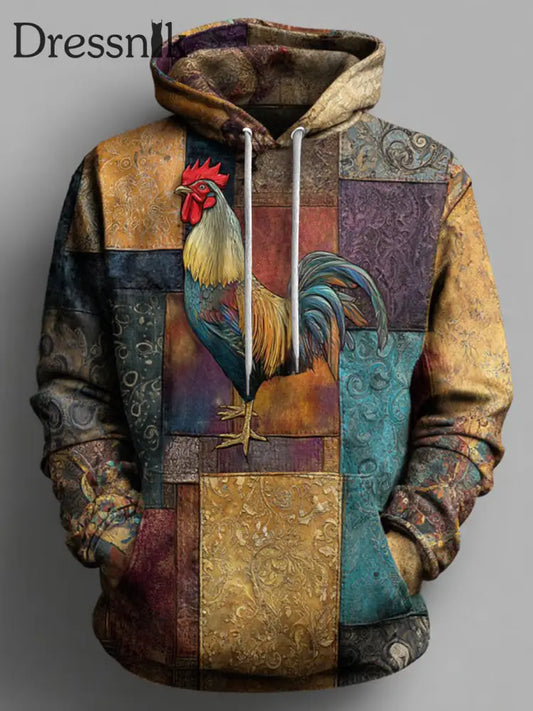 Vintage Thanksgiving Truthahn Print Casual Hoodie als bild / S