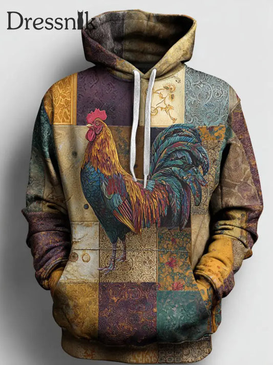 Vintage Thanksgiving Truthahn Print Casual Hoodie als bild / S