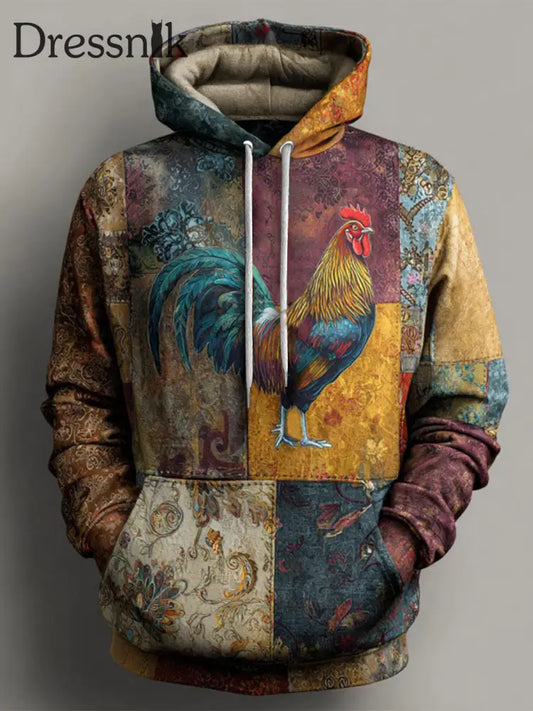 Vintage Thanksgiving Truthahn Print Casual Hoodie als bild / S