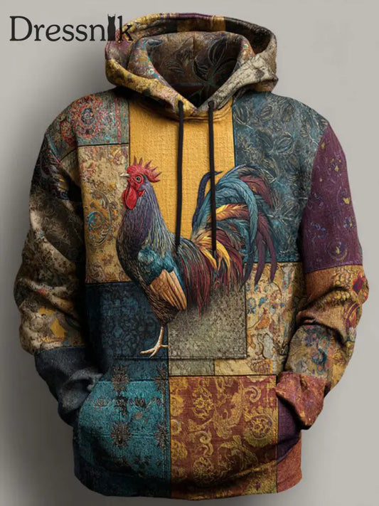 Vintage Thanksgiving Truthahn Print Casual Hoodie als bild / S