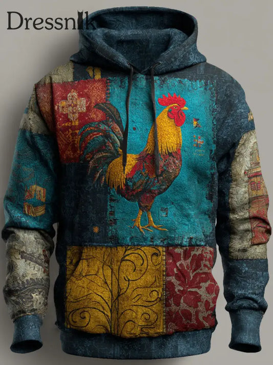 Vintage Thanksgiving Truthahn Print Casual Hoodie als bild / S