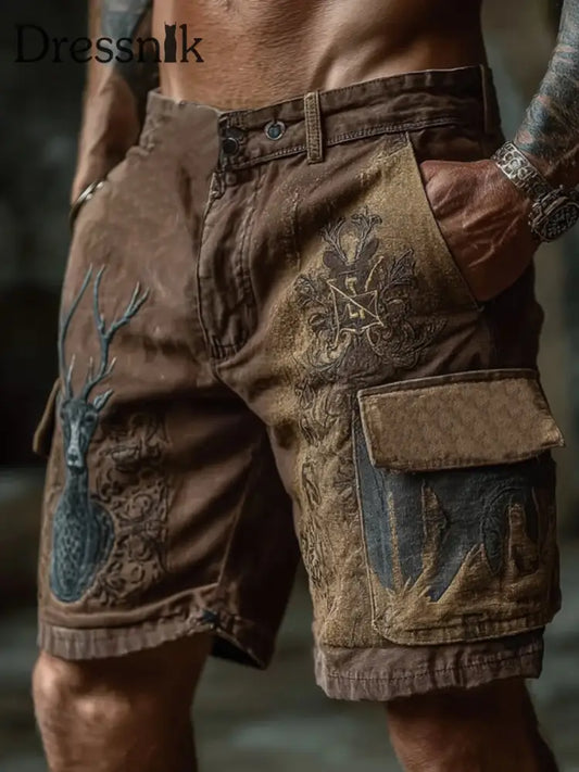 Westliche Elch Shorts für Herren als bild / S