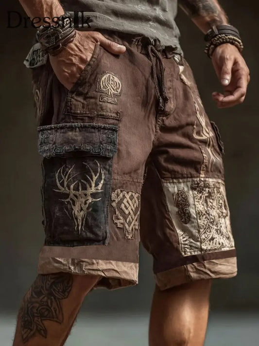 Westliche Elch Shorts für Herren als bild / S