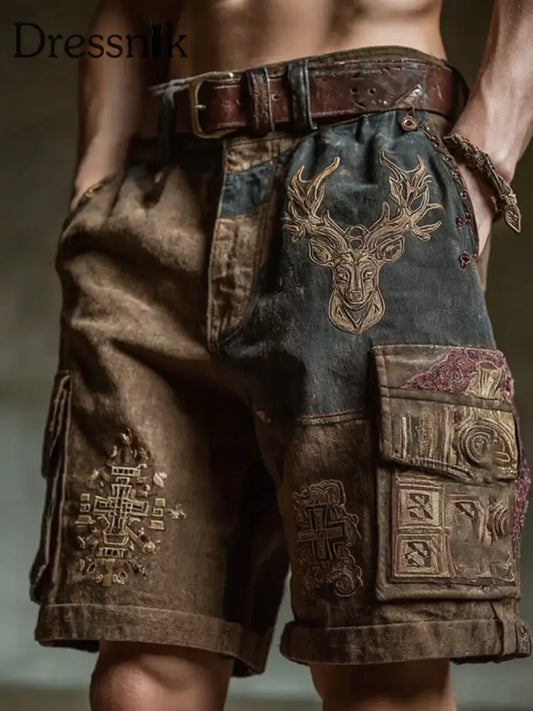 Westliche Elch Shorts für Herren als bild / S