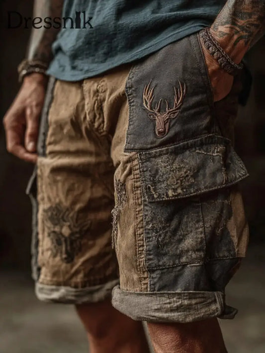 Westliche Elch Shorts für Herren als bild / S