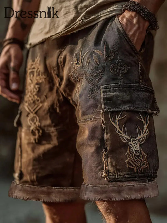 Westliche Elch Shorts für Herren als bild / S