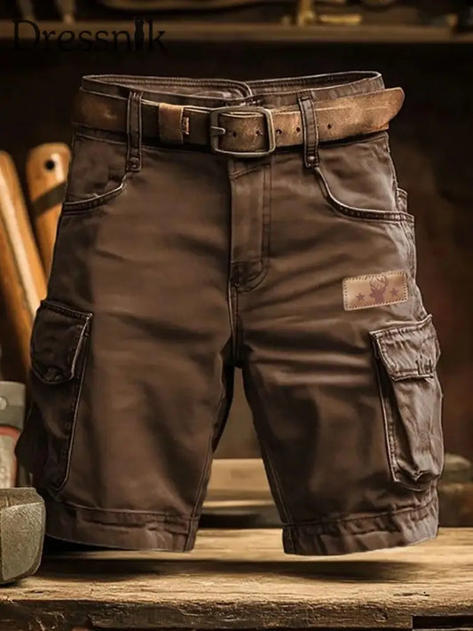 Westliche Elch Shorts für Herren Braun / S