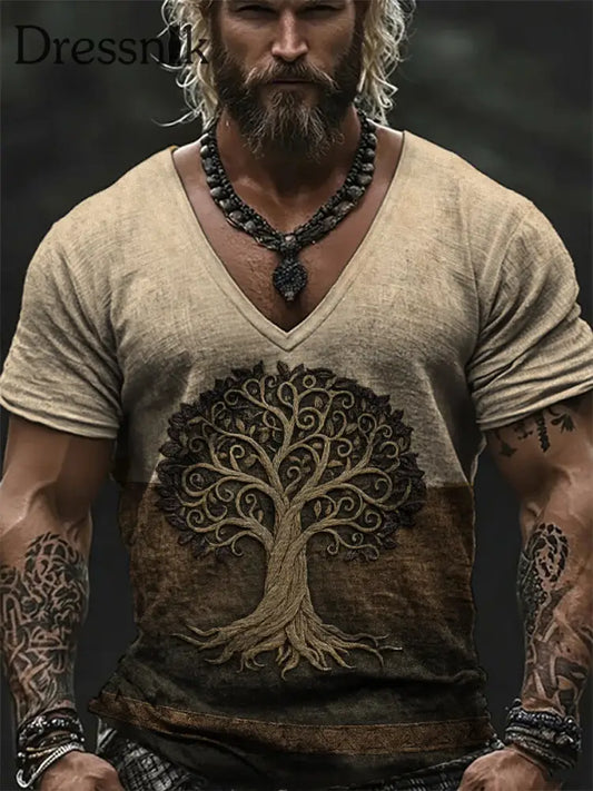 Wikinger-T-Shirt für Männer Khaki / S