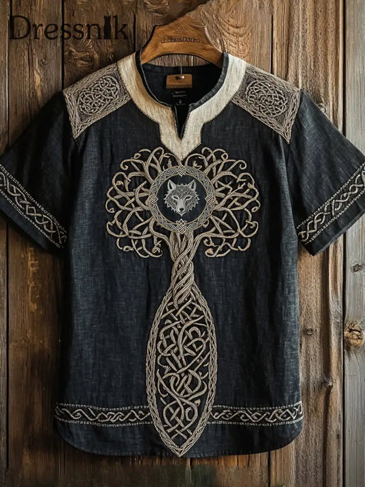 Wikinger-T-Shirt für Männer Marineblau / S