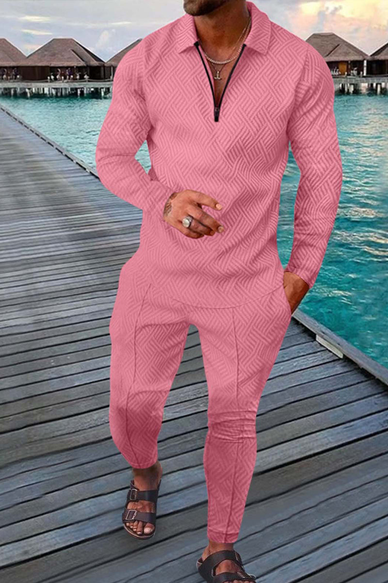 Men's Long-Sleeved Trousers Two-Piece Athleisure Suit