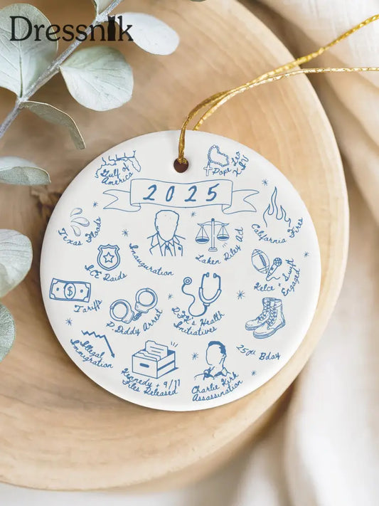 2025 Lustiges süßes Jahr um sich an das Gedenk-Acryl-Dekoratives Ornament zu erinnern als bild / EINS