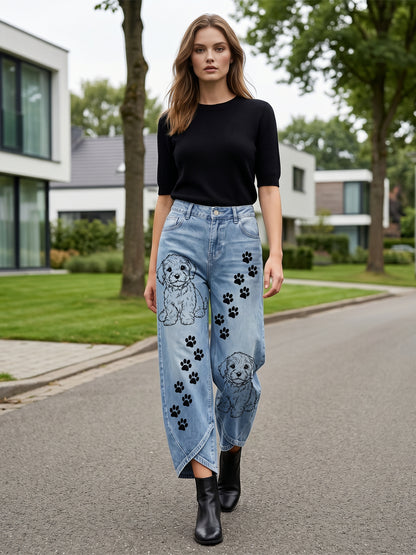 Damen-Tier-Kunst-Druck-Hose