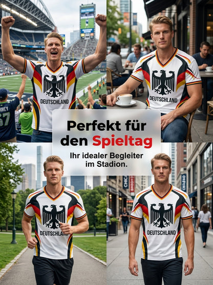 Herren-T-Shirt mit deutschem Fußball-Liebhaber-Print