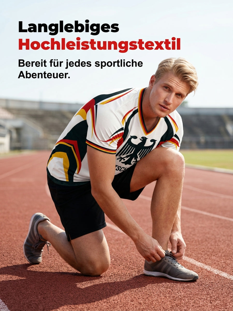 Herren-T-Shirt mit deutschem Fußball-Liebhaber-Print