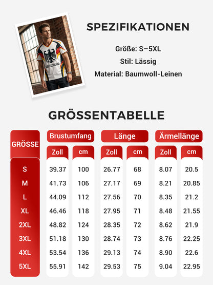 Herren-T-Shirt mit deutschem Fußball-Liebhaber-Print