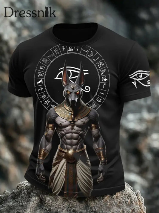 Ägyptische Freizeit T Shirts für Männer Schwarz / S