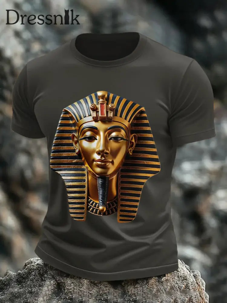 Ägyptische Pharao T Shirts für Männer Dunkelgrau / S