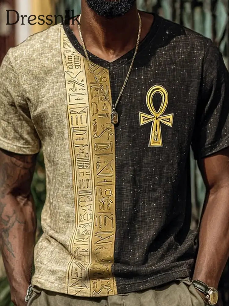 Ägyptische Zivilisation T Shirt für Männer als bild / S