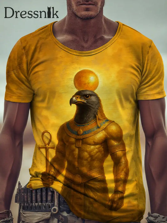 Ägyptisches Mythologie T Shirt für Männer als bild / S