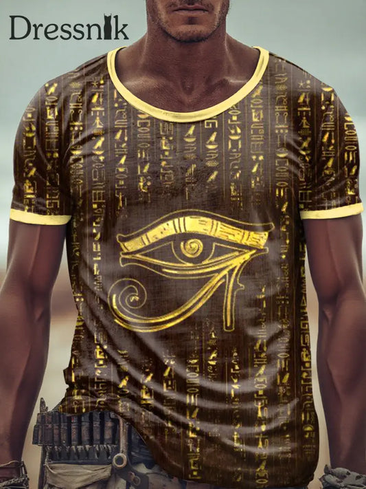 Ägyptisches Mythologie T Shirt für Männer als bild / S