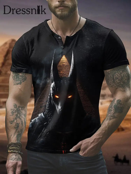 Ägyptisches Mythologie T Shirt für Männer Schwarz / S