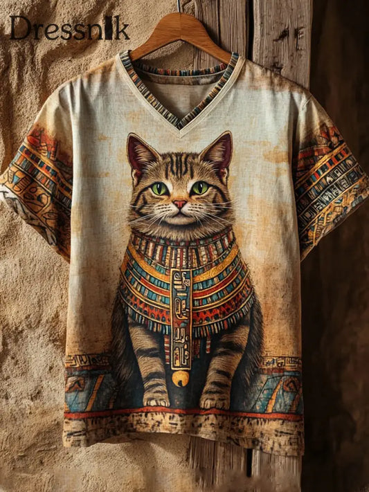 Alt ägyptisches T Shirt mit Frauen Print als bild / S
