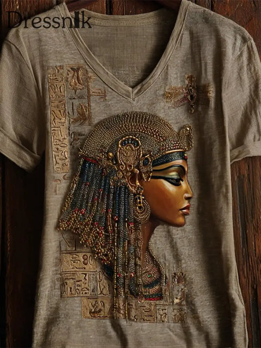 Alt ägyptisches T Shirt mit Frauen Print als bild / S