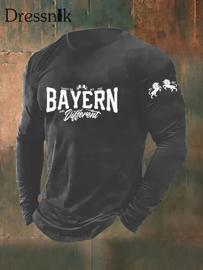 Bayern-Langarm-T-Shirt für Herren Grau / S
