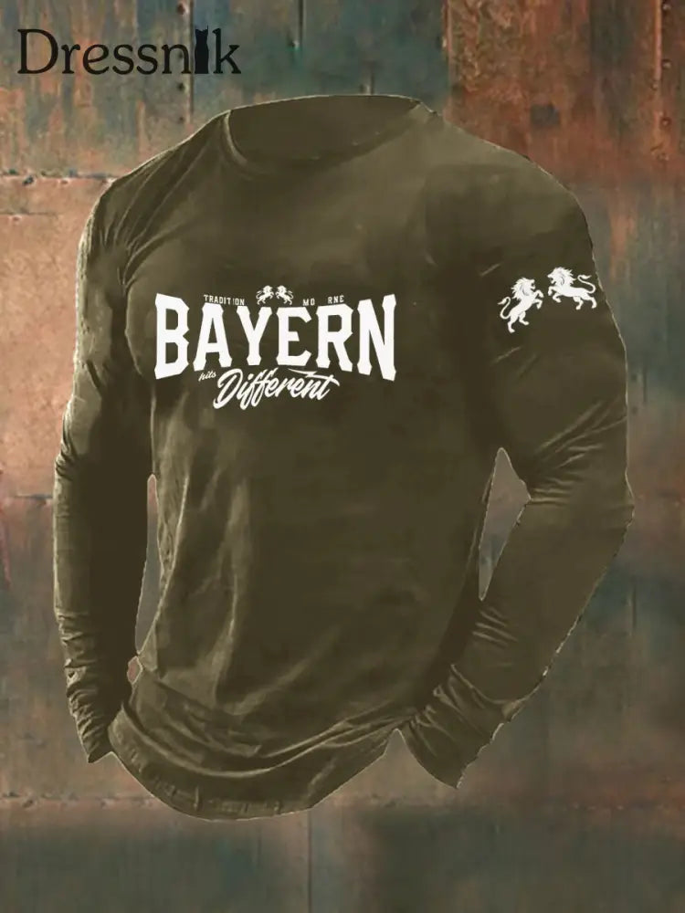 Bayern-Langarm-T-Shirt für Herren Grün / S