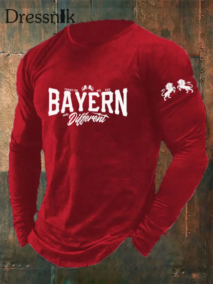 Bayern-Langarm-T-Shirt für Herren Rot / S