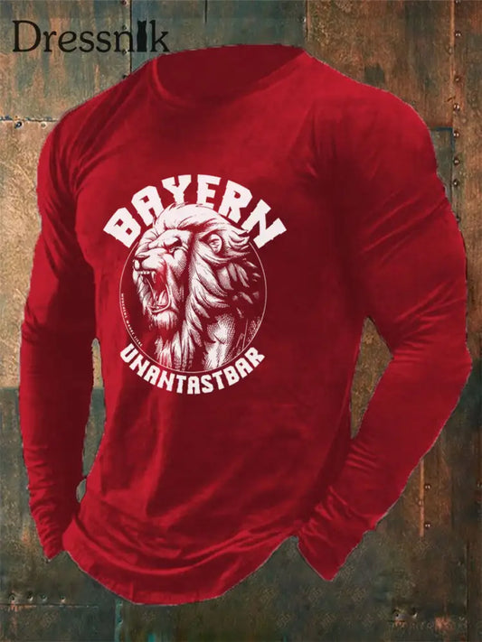 Bayern-Langarm-T-Shirt für Herren Rot / S