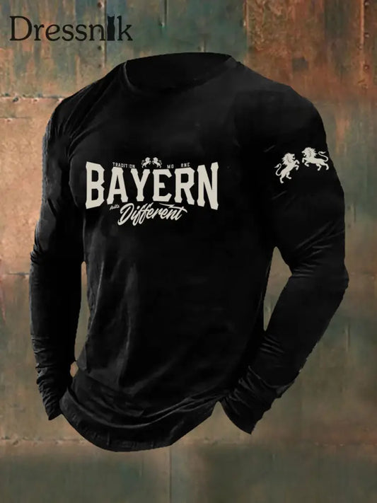 Bayern-Langarm-T-Shirt für Herren Schwarz / S